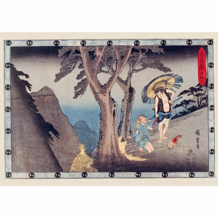 Boutiques de musées Cartes Et Marques Pages-Lot de 16 cartes postales 14 x 20 cm - Hiroshige - Le trésor des vassaux fidèles