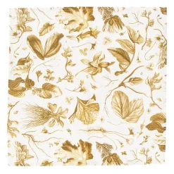 Outlet Boutiques de musées Lot de 2 serviettes de table L'Herbier du Roi Bronze - 42x42 cm