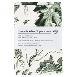 Boutiques de musées Art De La Table-Lot de 2 sets de table L'Herbier du Roi Vert - 38x50 cm