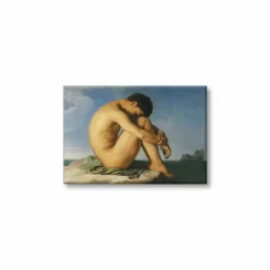 Boutiques de musées Magnets-Magnet Hippolyte Flandrin - Jeune homme nu assis au bord de la mer