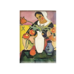 Boutiques de musées Magnets-Magnet Joueuse de luth August Macke