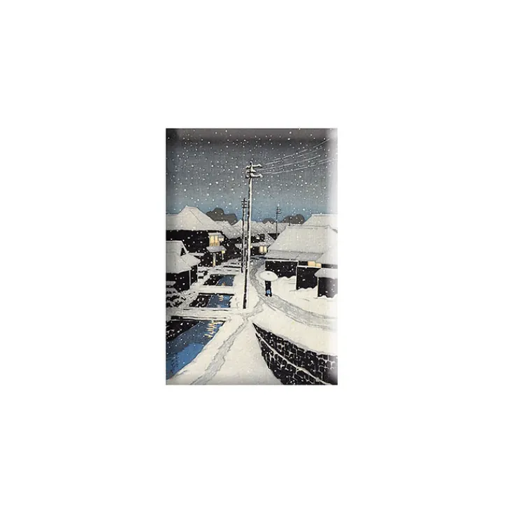 Discount Boutiques de musées Magnet Kawase Hasui - Soir de neige au village de Terajima
