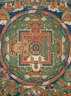 Boutiques de musées Panneaux Acryliques|Toiles Encadrées-Mandala d'Aksobhya (Mi-bskyod-pa) (panneaux acryliques)