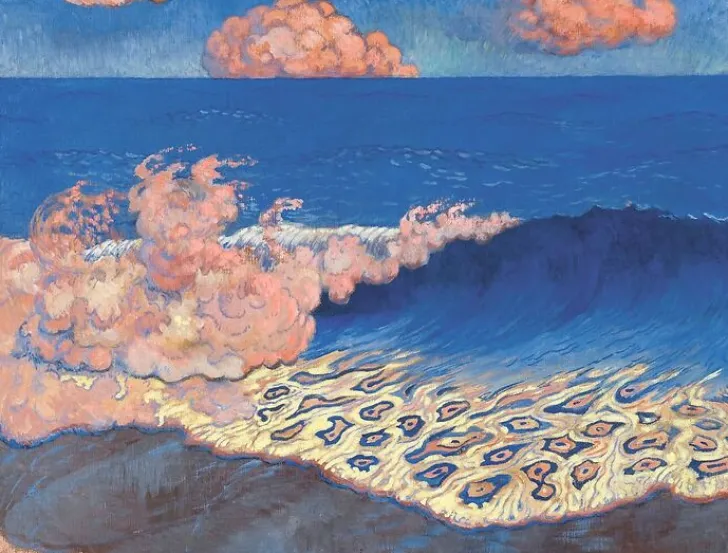 Clearance Boutiques de musées Marine bleue, effet de vagues (détail) (panneaux aluminium)