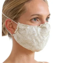 New Boutiques de musées Masque réutilisable en dentelle La Coquine - Dentelles André Laude