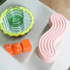 Boutiques de musées Design|Art De La Maison-Miroir rond Zigzag Jaune - Ø 17.5 cm