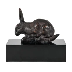 Boutiques de musées Art Européen-Moulage Lapin couché Barye
