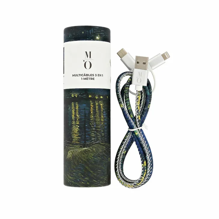 Boutiques de musées High-Tech-Multicâbles 3 en 1 - 1 mètre Vincent van Gogh - La Nuit étoilée