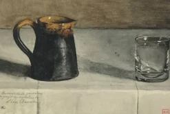 Boutiques de musées Panneaux Acryliques|Toiles Sur Châssis-Nature morte : pichet et verre sur une table (panneaux acryliques)