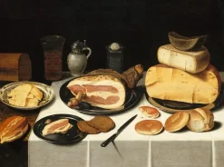 Boutiques de musées Affiches D'Art Encadrées|Toiles Encadrées-Nature morte au jambon (affiches d'art encadrées)