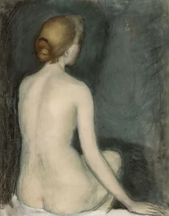 Boutiques de musées Nu, femme assise, de dos (détail) (affiches d'art)