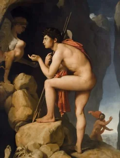 New Boutiques de musées Oedipe explique l'énigme du Sphinx (panneaux acryliques)