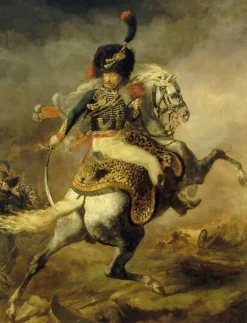 Outlet Boutiques de musées Officier de chasseurs à cheval de la garde impériale chargeant (panneaux aluminium)