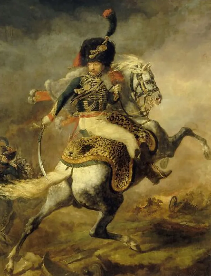 Outlet Boutiques de musées Officier de chasseurs à cheval de la garde impériale chargeant (panneaux aluminium)