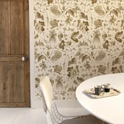 Boutiques de musées Art De La Maison-Papier peint intissé Herbier du roi - Bronze - 270 x 53 cm - Maison Baluchon