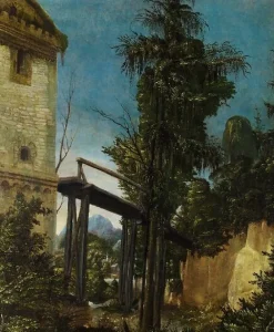 Boutiques de musées Panneaux Aluminium|Panneaux Acryliques-Paysage au pont (détail) (panneaux aluminium)