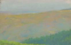 New Boutiques de musées Paysage de montagne avec forêt de sapins au premier plan (panneaux aluminium)