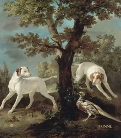 Boutiques de musées Panneaux Aluminium|Affiches D'Art Encadrées-Perle et Ponne, chiennes de la meute de Louis XV (panneaux aluminium)