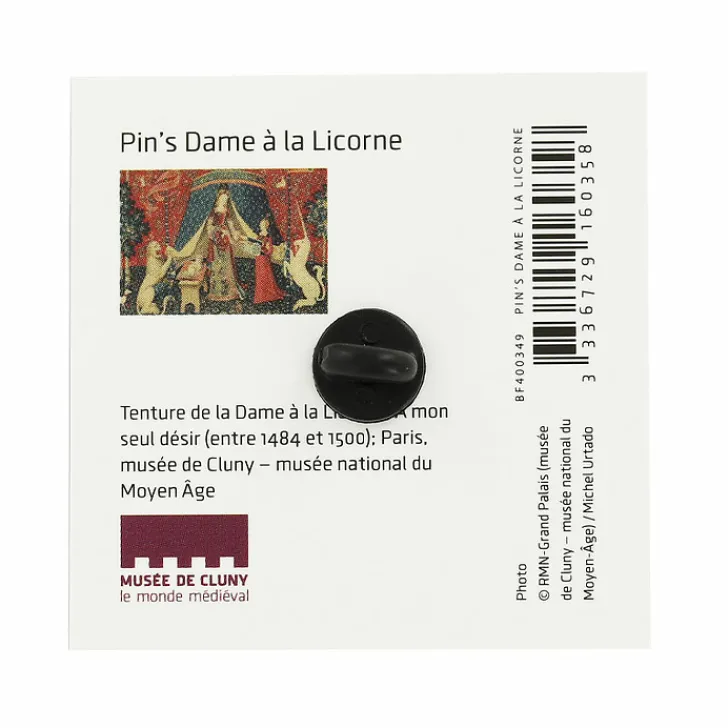 Boutiques de musées Pin'S-Pin's Dame à la licorne - Musée de Cluny