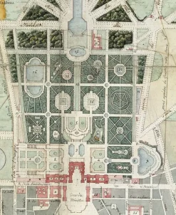 Boutiques de musées Panneaux Aluminium|Toiles Encadrées-Plan du château, des Jardins, du Petit parc, de Trianon, de la ville de Versailles sous le premier Empire (panneaux aluminium)