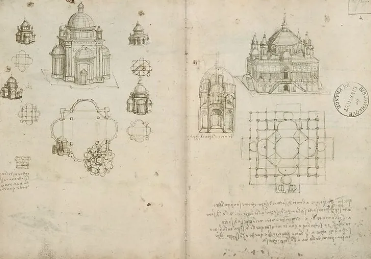 Boutiques de musées Toiles Encadrées|Toiles Sur Châssis-Plans et élavations d'églises à coupoles (toiles encadrées)