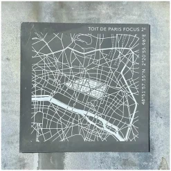 Discount Boutiques de musées Plaque de zinc Focus Paris 2e arrondissement - Toit de Paris - 12 x 12 cm
