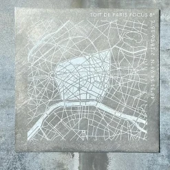 Sale Boutiques de musées Plaque de zinc Focus Paris 8e arrondissement - Toit de Paris - 12 x 12 cm
