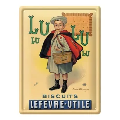 Online Boutiques de musées Plaque métal Petit écolier 21 x 15 cm - Biscuits LU