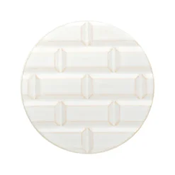Outlet Boutiques de musées Plaque Rivoli grès émaillé - ⌀ 11,5 cm - Blanc Meudon - Déjà-vu Paris