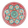 Boutiques de musées Art De La Maison-Plat en céramique Fleur Rouge /turquoise - Ø 30cm - La maison Ottomane