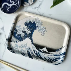 Clearance Boutiques de musées Plateau Katsushika Hokusai - La grande vague - 27x20 cm