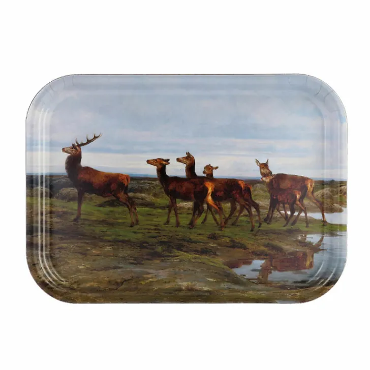 Boutiques de musées Art De La Table-Plateau Rosa Bonheur - Une famille de cerfs