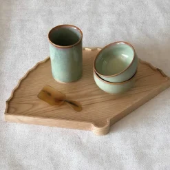 Boutiques de musées Art De La Table-Plateau Éventail en frêne - ZaoZam