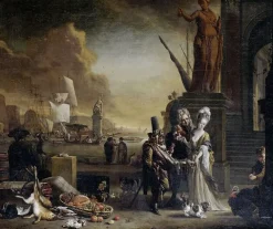 Outlet Boutiques de musées Port de mer méridional avec vendeur de colifichets (panneaux aluminium)