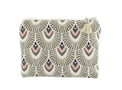 New Boutiques de musées Porte monnaie Art Nouveau Paon rose - 13 x 10 cm