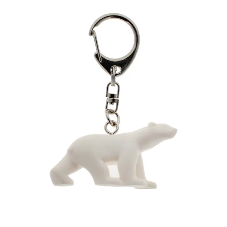 New Boutiques de musées Porte-clés Ours blanc Pompon