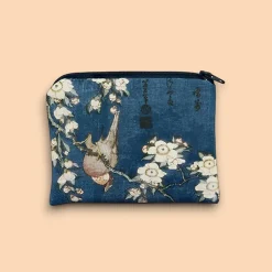 Online Boutiques de musées Porte-monnaie Katsushika Hokusai - Bouvreuil et cerisier - 13x10 cm