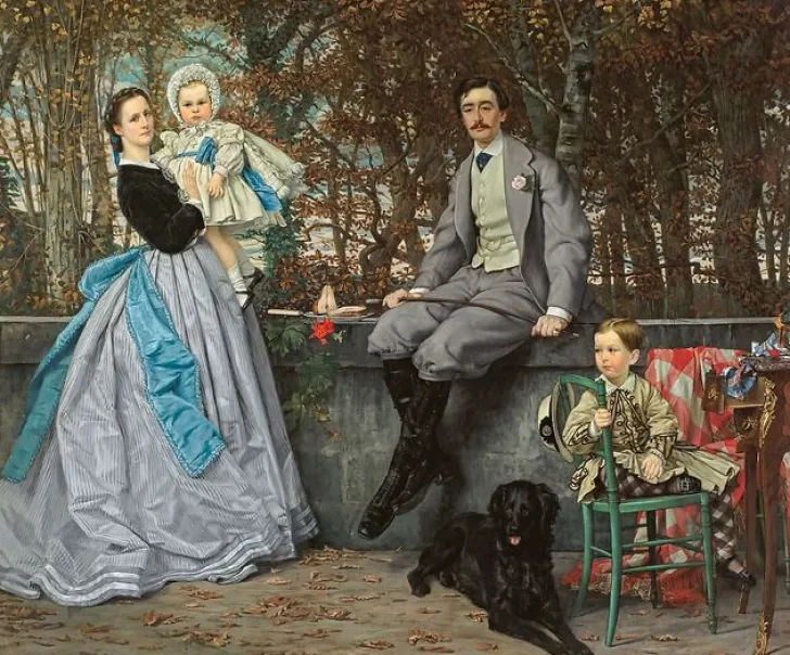 Boutiques de musées Panneaux Aluminium|Toiles Encadrées-Portrait de la famille du marquis de M., dit aussi Le Marquis et la marquise de Miramon et leurs enfants (détail), 1865 (panneaux aluminium)