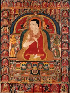 Clearance Boutiques de musées Portrait de Onpo Lama Rinpoche (1251-1296) et les Arhats (panneaux aluminium)