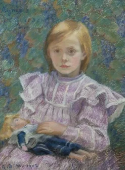 Boutiques de musées Panneaux Aluminium|Toiles Sur Châssis-Portrait de sa fille Agnès à trois ans (panneaux aluminium)