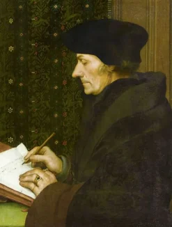 Boutiques de musées Panneaux Aluminium-Portrait d'Érasme écrivant (panneaux aluminium)