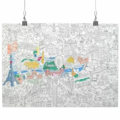 Boutiques de musées Loisirs Créatifs-Poster géant à colorier - Paris