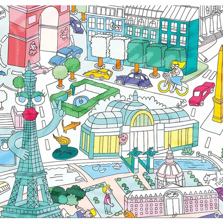 Boutiques de musées Loisirs Créatifs-Poster géant à colorier - Paris