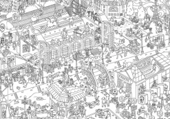 Boutiques de musées Loisirs Créatifs-Poster géant à colorier Musées d'Orsay et de l'Orangerie - OMY