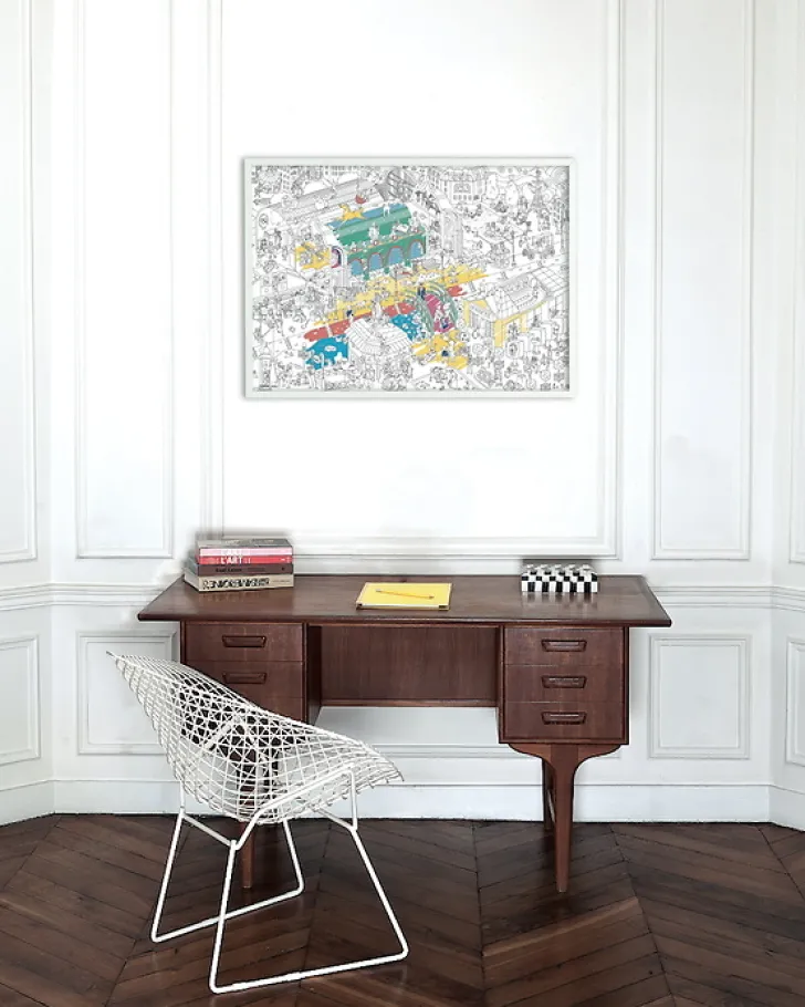 Boutiques de musées Loisirs Créatifs-Poster géant à colorier Musées d'Orsay et de l'Orangerie - OMY