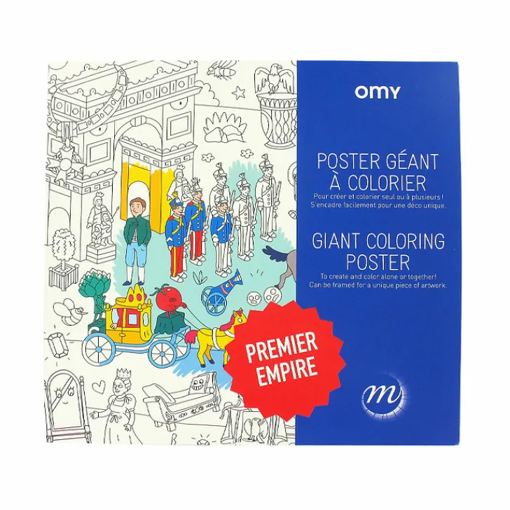Boutiques de musées Loisirs Créatifs-Poster géant à colorier Premier Empire - OMY