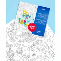 Boutiques de musées Loisirs Créatifs-Poster géant à colorier Premier Empire - OMY
