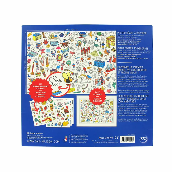 Boutiques de musées Loisirs Créatifs-Poster géant à décorer et stickers Premier Empire - OMY