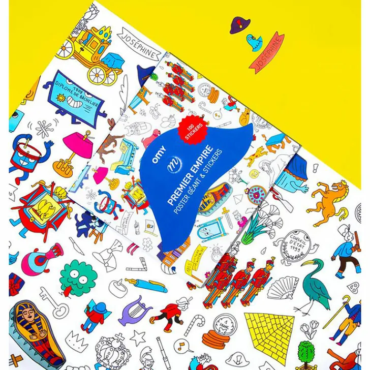 Boutiques de musées Loisirs Créatifs-Poster géant à décorer et stickers Premier Empire - OMY