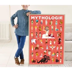 Best Boutiques de musées Poster pédagogique Mythologie + 38 stickers - Poppik
